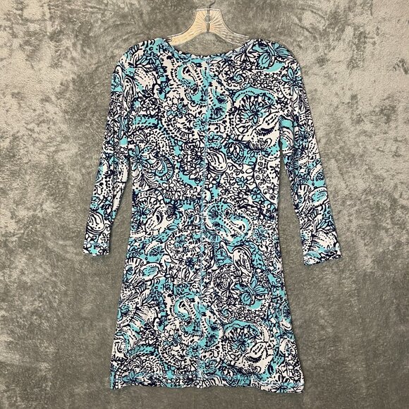 Lilly Pulitzer Women Pima Cotton Peru Juliet Hippy Hippy Tropical Preppy Dress S - Picture 2 of 12